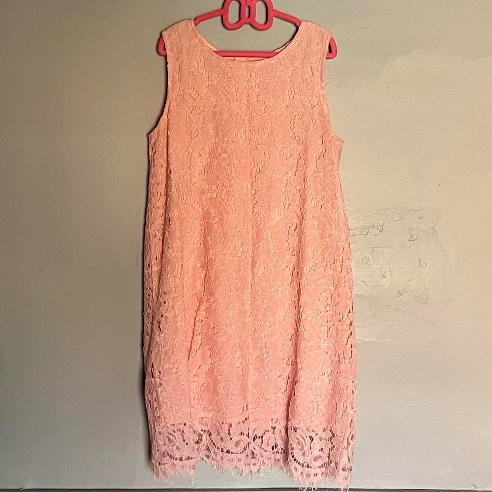 Girls Pink Lace Sleeveless Dress